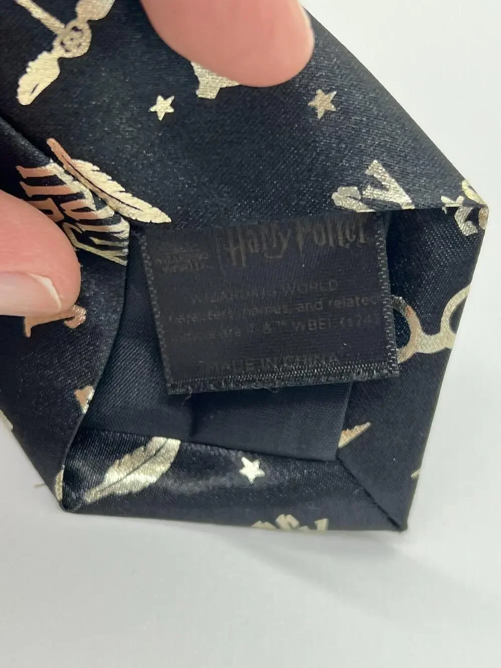 Harry Potter Tie Boys One Size Black Satin Pretied Neck Tie Wizarding World